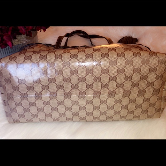 🆕GUCCI GG Crystal Bamboo Tassel Tote Bag - Picture 5 of 8